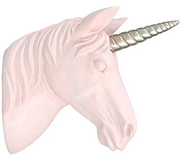 Wandmontierte Unicorn Trophy, Hufskulptur Wandhängende Statue 3D-Simulation Tier Büstatue Wandharzhandwerk,C Good