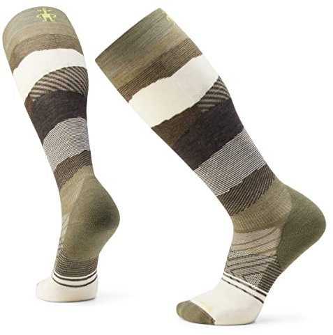 Smartwool Herren Ski Targeted Cushion Pattern OTC Socken, Winter Moss-Natural, L