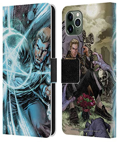 Head Case Designs Licenciado Oficialmente Justice League DC Comics Constantine #1 Arte cómico Oscuro Carcasa de Cuero Tipo Libro Compatible con Apple iPhone 11 Pro MAX