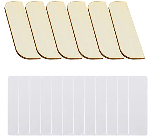 YHXiXi Hinge Repair Plate Hinge Repair Kit 6PCS Kitchen Cabinet Hinges Cabinet Door Hinge Door Hole Cover Plate Wooden Hinge Filler Plates with 12PCS Tapes