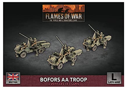 Flames of War: British Bofors AA Troop (Late-War) - Tabletop Game - Troop Set - Miniature Wargame - Age 16+