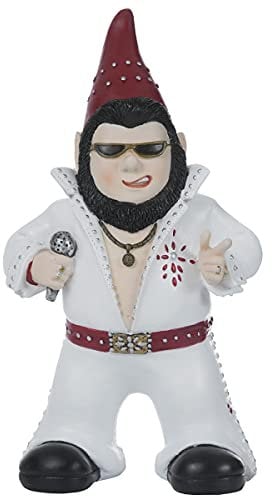 Jy.Cozy Large Singer Gnome Garden Statue Outdoor Resin Dwarf Figurine Decor Home Decoration Funny Sculpture for Patio Poch Yard Backyard Ornament Housewaiming Unique Gift