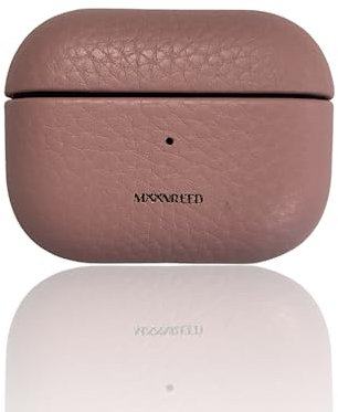 Real Leather Classic Case for Apple AirPod Pro 2 (Gen 2) - Visible LED with wireless charging (Candy Floss Pink)