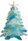 SENRN Beautiful Sea Glass Christmas Tree, Crystal Blue Green Sea Resin, 20cm