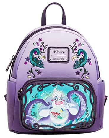 Loungefly Rucksäcke Disney Die kleine Meerjungfrau Ursula Villain Serie Mini Rucksack lila, violett, Einheitsgröße