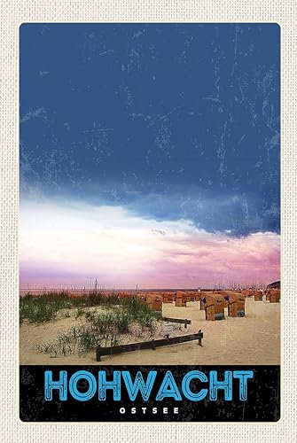 Blechschild 18x12 cm Hochwacht Ostsee Strandkorb Strand Wand Deko Bar Kneipe Sammler Geschenk