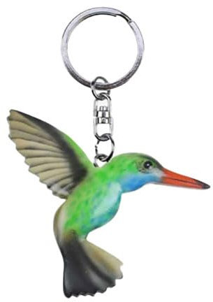 Kuscheltiere.biz Kolibri Schlüsselanhänger Vogel Taschenanhänger aus Holz