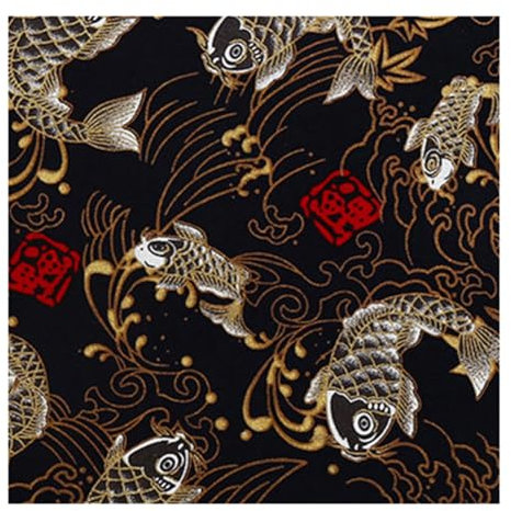 Wisafory Baumwollstoff Japanischer Stil Patchwork Stoffpakete Meterware Dekostoffe Bunt Gedruckt Nähstoffe Japanischer Stoff Quadrate Kleiderstoff Quiltstoffe Stoffreste 100 * 150 cm 3#