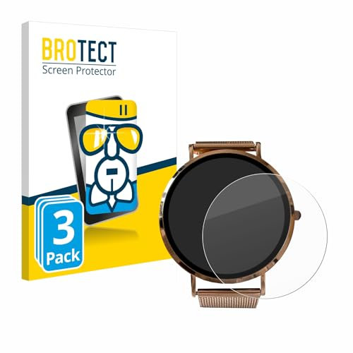 BROTECT 3 Stück Schutzglas für Micento California Smartwatch Schutzfolie Panzer Folie Glas Displayschutz Made in Germany [ 9H, Anti-Fingerprint]