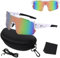 badaren Lunette de Cyclisme Polarisées, Lunette de Soleil Sport Polarisée, Uv 400, Coupe-Vent et Anti-Sable, Lunette Velo Adaptées à La Course en Plein Air, Au Golf, à La Pêche et Au Cyclisme (rose)