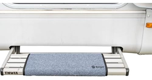 BERGER Clean Step Matte | Schmutzfänger Fußmatte für Trittstufe Treppen | rutschfest & robust | einfache Reinigung | Wohnwagen Wohnmobil Zubehör