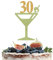 Margarita 30th Birthday Cake Toppers, Cinco De Mayo Themed Birthday Decor, Mexican 30th Birthday Party Decor, Martini Glass Cake Topper, Fiesta 30th Birthday Party Decorations Green Gold Glitter