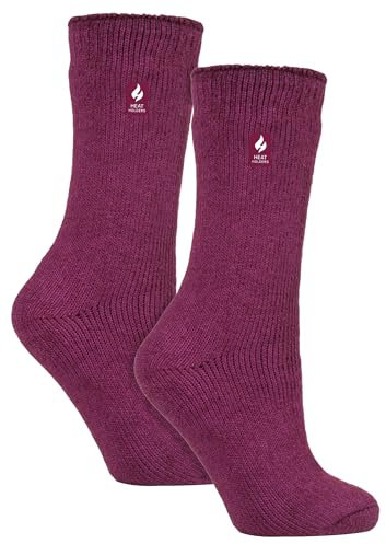 HEAT HOLDERS 2 Pack Ladies Thermal Socks Warm Winter Socks for Womens | Ladies Original Socks (4-8, Deep Fuchsia)