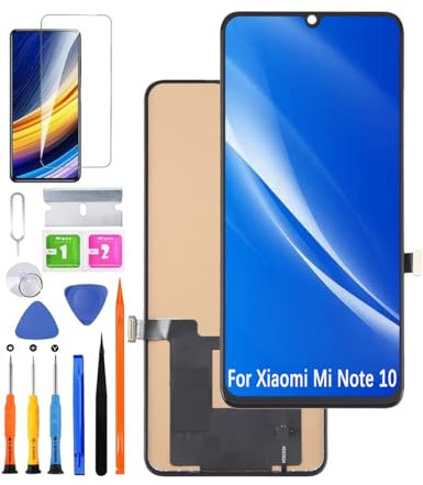 HLYGZX Pantalla de repuesto para Xiaomi Mi Note 10 Lite/Mi Note 10 Pro pantalla LCD TFT, para Mi Note 10 Display Digitizer Kit de piezas de reparación (sin huellas dactilares, no pantalla curvada)