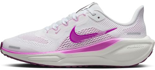 Nike Unisex Children's Nike Air Zoom Pegasus 40 Running Shoes for Older Children Running Shoes, White Hyper Violet Black Beyond Pink, 6 UK