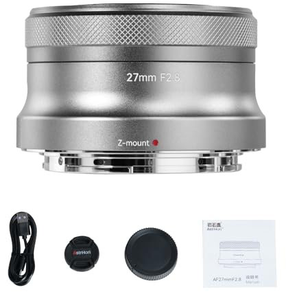 AstrHori AF 27mm F2.8 Auto Focus APS-C Frame Camera Lens Ultra-Compact Pancake Lens, Grande Apertura, Obiettivo per Fotocamera Mirrorless Prime for Nikon Z Mount ZFC, Z30, Z50, ecc.(Grigio)