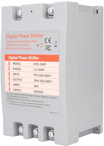 Convertidor Monofásico a Trifásico Desplazador de Fase 5,5‐7,5Kw 220‐240Vac Inversor de Grado Industrial Convertidores Analógicos a Digitales