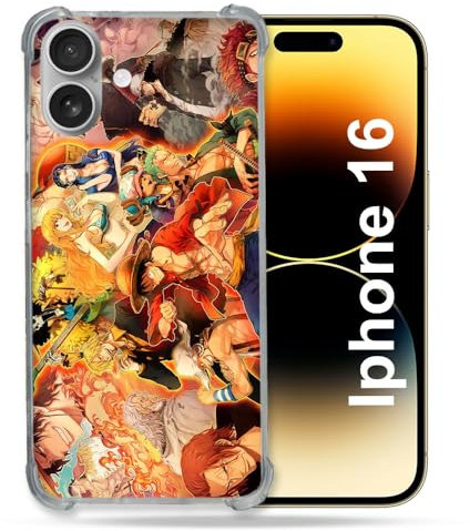 Cokitec Reinforced Case for Apple iPhone 16 Manga One Piece Nakama