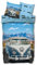 SkyBrands Volkswagen Bettwäsche VW Bulli T1 Panorama Berge Alpen Bus Oltimer Blau Renforcé, Größe:135 cm x 200 cm