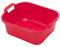 Addis 10L Rectangular Washing Up Bowl with Handles Durable, Scratch-Resistant, Easy to Clean Sink Basin Ideal for Dishwashing & Kitchen Use Red - 1 Pack
