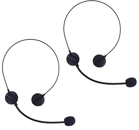 Kasoud Microphone Prop Headset, Fake Head Microphone, Toy Headsets with Microphone for Costume Parties, Cosplays, Party, Halloween Plays, Children's Toys (2)