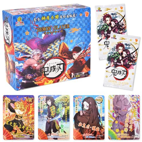 Anime Trading Card Lot de 32 cartes à collectionner Slayer Anime pour fans, enfants, adolescents et adultes (5 cartes/paquet)