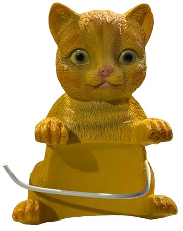 Porte-Rouleau De Toilette Drôle,Support Distributeur De Papier Essuie-Tout Amusant Chat | Distributeur De Mouchoirs Murale en Résine Décor Animal pour Cuisine Salle De Bain Organisation Et