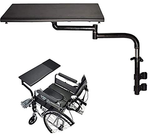 Plateau pour fauteuil roulant – Hauteur et distance réglables, table amovible pour manger, lire et se reposer