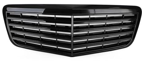 SQOFJDF Parrilla Delantera Negra Brillante para Mercedes para Benz W211 E350 500 07-09 AMG Parrilla Radiador Delantero