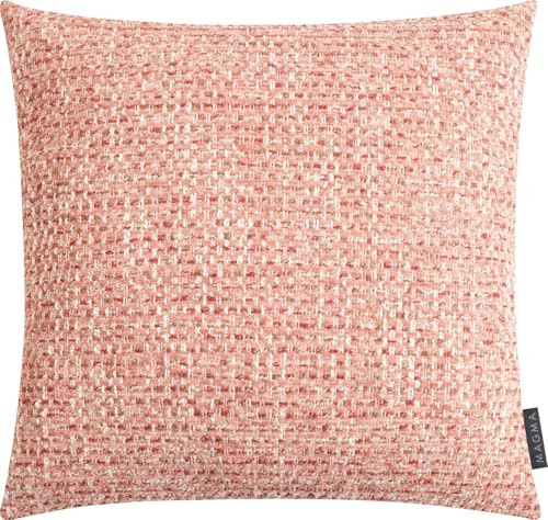 MAGMA | Kissenhülle | Vendetta I ca. 60 x 60 cm | Rose | Kissebezug I aus 92% Polyester, 8% Baumwolle I im Landhausstil I Klassisches Muster | Bouclé-Chenille-Optik