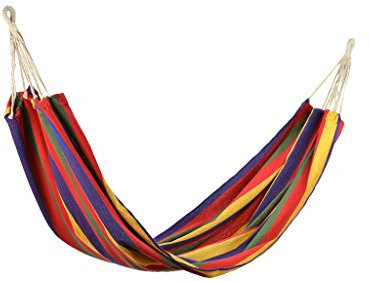 Hängematte 200x100 inkl. Tasche Schaukel Hammock Sommer Gartenliege Gartenmöbel Stabhängematte Liegematte
