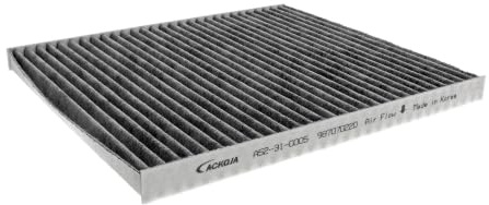 ACKOJA A52-31-0005 Filter, Innenraumluft | Kompatibel mit: HYUNDAI ACCENT IV, ACCENT IV Stufenheck, GENESIS Coupe, i40 I, i40 I CW, TUCSON, VELOSTER