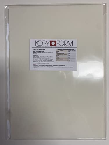 Zuckerpapier24® Schokotransferfolien, DIN A4, 25 Blatt – Perfekt für Pralinen & Petit Fours [18P]