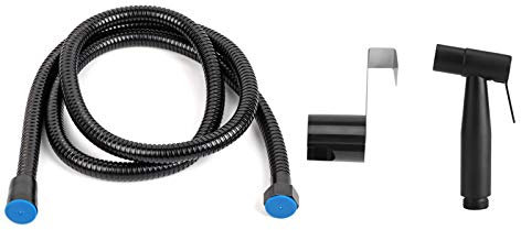 Bidet Handbrause Set Edelstahl Sprayer Kopf mit Schlauch und Halter für Toiletten WC Badezimmer Hygiene Zubehör Toilettenaufsatz