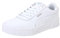 PUMA Women Carina L Sneakers, Puma White-Puma White-Puma Silver, 8.5 UK