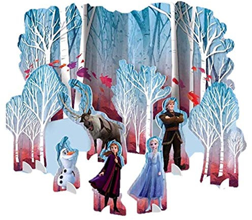 Disney Frozen 2 - Set di decorazioni da tavolo multicolore (set da 9 pezzi), design vivace, di alta qualità e robusto, perfetto per feste ed eventi a tema