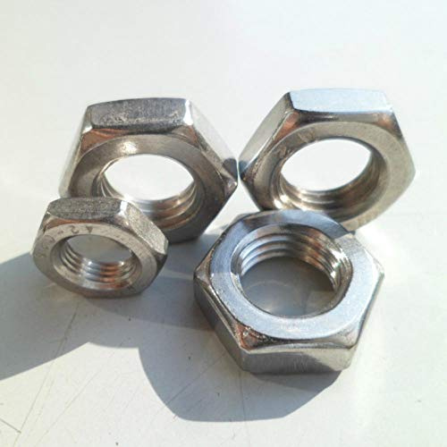 Edelstahl 304, sechseckige dünne Zähne dünne Muttern, Muttern-M13 * 1,5 * 6 mm