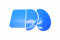 Linic Products UK Made Flexible Plastic Scrapers, Set of 3, Pastry, Bread Dough, Pizza Dough. Free UK Postage (Blue)