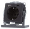Gira 245928 Schuko Steckdose USB-Anschluss Shutter Berührungsschutz 2-fach Typ A (max.2,4A) Typ C (max.3A) System 55 Anthrazit UP Unterputz Schutzkontaktsteckdose Wandsteckdose Smartphone Tablet 32mm