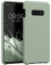 kwmobile Hülle kompatibel mit Samsung Galaxy S10e Hülle - Silikon Handy Case - Handyhülle weiche Oberfläche - kabelloses Laden - Graugrün
