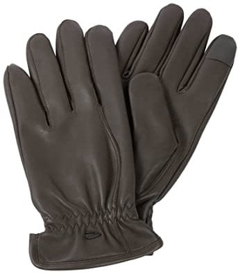camel active Herren 408250/8G25 Leather Gloves, Dark Brown, L