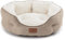 BEDSURE Katzenbett waschbar Katzen Bettchen - 51x48x15cm Katzen Bett mit zweiseitig Innenkissen Katzenschlafplatz für Katzen oder kleine Hunde, Kamel