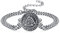 KINGWHYTE Wikinger-Armband 925 Sterling Silber Valknut Kompass Odin Norse Vikings Runen Amulett Vintage mit schwarzem Armband Unisex für Männer Frauen