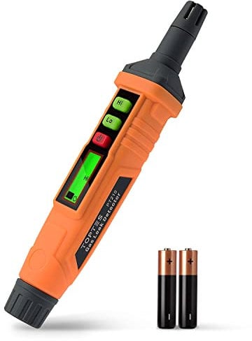TopTes PT210 Detector de Fugas de Gas Natural, Detector de Fugas de Gas Propano/LPG/LNG/Ciudad con Alarma Audible y Visual, Alta Sensibilidad Detector Gas Autocaravana, Batería Incluida - Naranja