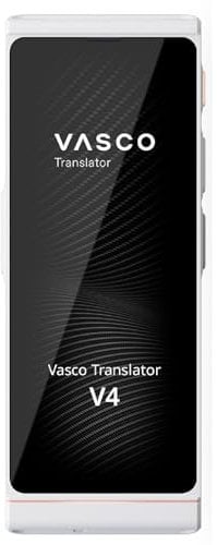 Vasco Translator V4 Sprachübersetzer | Übersetzungsgerät | Übersetzt lebenslang gratis | 108 Sprachen | Spracheingabe und Sprachausgabe | Foto Übersetzer | Farbe: Pearl White