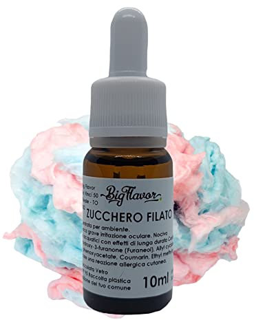 Olio essenziale ZUCCHERO FILATO Extra concentrato puro 100% per Ambiente, Diffusori, Aromaterapia e altro 10ml.