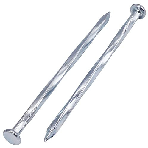 SKIR'CO Lot de 350 clous carrés torsadés en acier zingué 3,0 x 70 mm