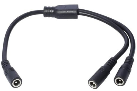 YSJJZRL 30cm 12V 10A DC 5.5 * 2.1mm 1 mâle/Femelle à 2 mâle/Femelle 5.5mm x 2.1mm câble Adaptateur d'extension d'alimentation CC (Femme à 2 Femmes)