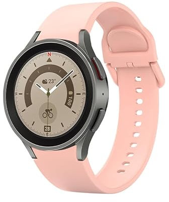System-S Cinturino 20mm in silicone per Samsung Galaxy Watch 5 4 Smartwatch rosa, rosa., Eine Grösse