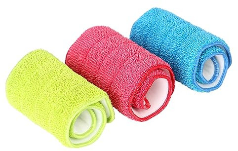 Mobestech Convenient Storage Mop Accessories 3pcs Mop Refills for Easy Cleaning of Kitchen Bathroom